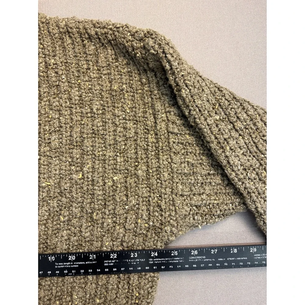 Vintage Banana Republic Mill Valley Cotton Ribbed Knit Sweater Brown Mens XL